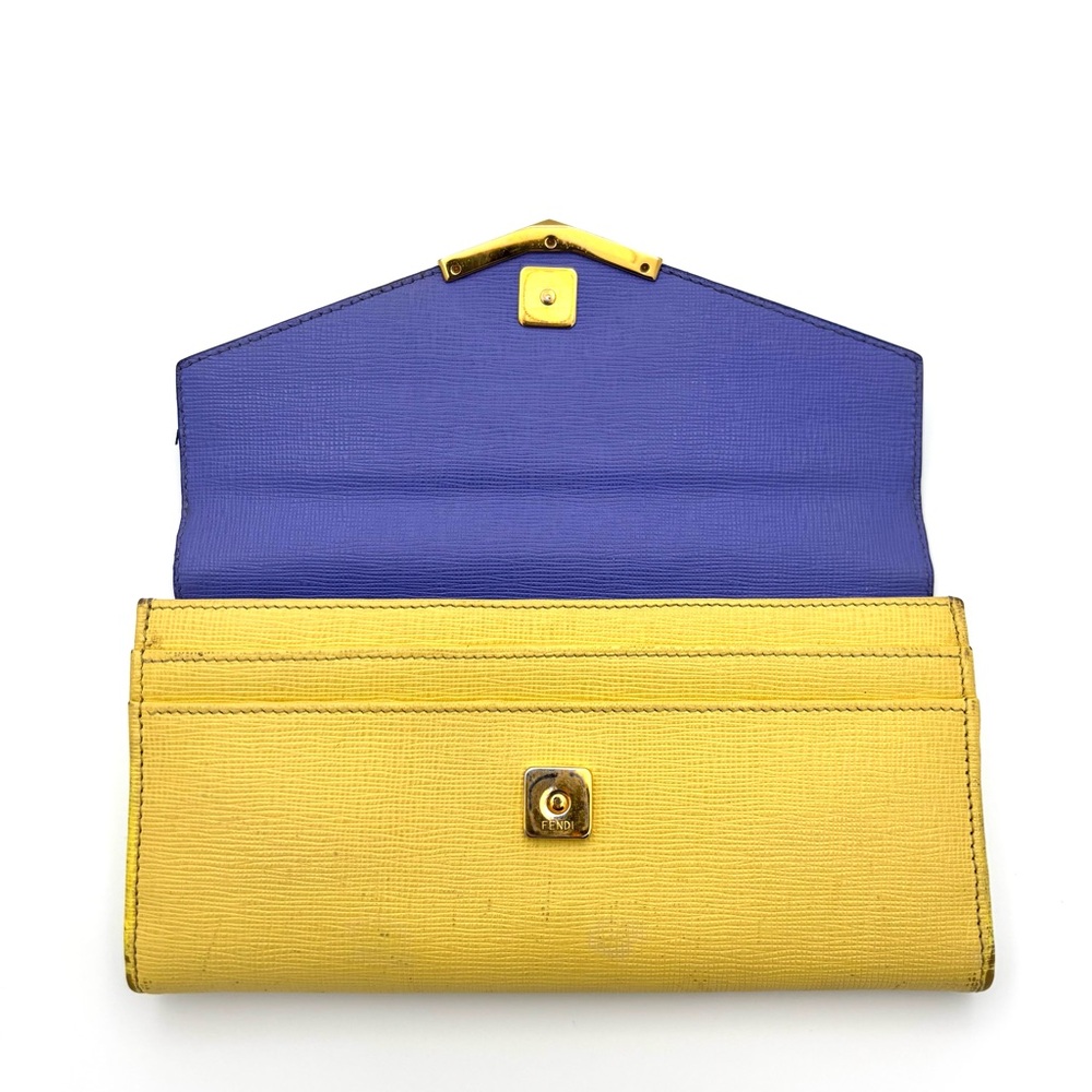 Fendi Blue and Yellow Women's Wallet - Picture 5 of 9